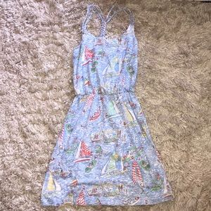 Lily Pulitzer boat print crisscross back dress !